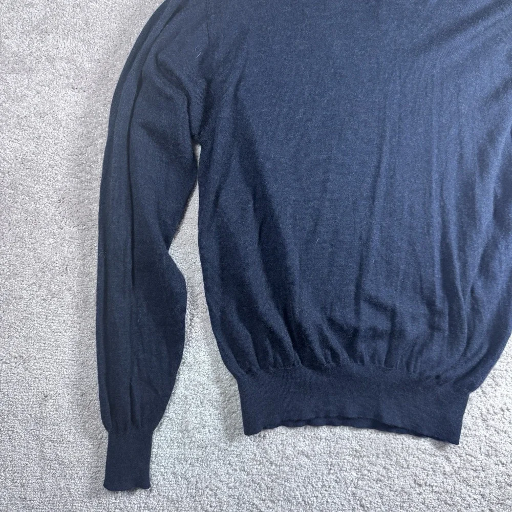 Peter‎ Millar XL Men's Dark Blue Sweater Cotton Silk Cashmere Lightweight Knit